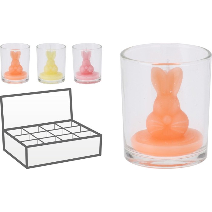 VASO VETRO CCANDELA 7X6CM 3AS